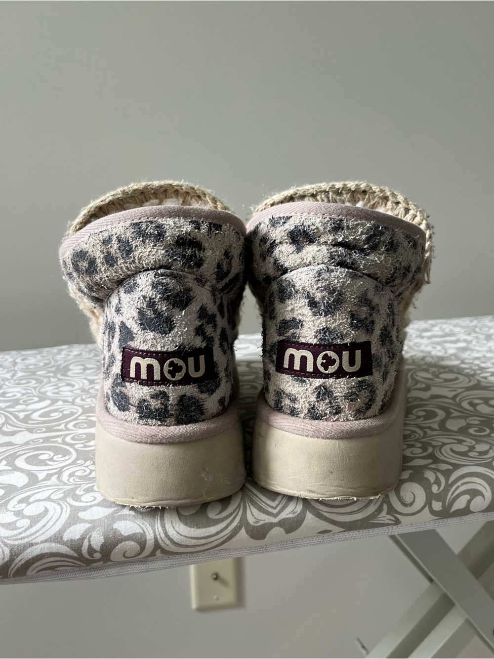 MOU Leopard Print Bounce Ankle Boots - Picture 2 of 8